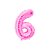 Balão metalizado numérico Rosa n16" 40cm decoração festa - Imagem 7