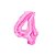 Balão metalizado numérico Rosa n16" 40cm decoração festa - Imagem 8