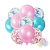 Kit 10 Balões bexigas Rosa e Azul e transparente decoração - Imagem 1
