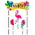 Topo de bolo Flamingo decoração festa topper cor mais viva - Imagem 1