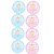 20 Adesivos redondo decoração menina baby menino baby festa - Imagem 2