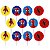 12 Topper tags para doces Homem Aranha decoração festa EVA - Imagem 4