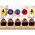 12 Topper tags para doces Homem Aranha decoração festa EVA - Imagem 1