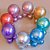25 Bexigas Decoração festa cromados balões nº5 metálicos - Imagem 2