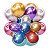 25 Bexigas Decoração festa cromados balões nº5 metálicos - Imagem 1