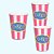 8 Copos decoração Circo Rosa festa 240ml - Imagem 6