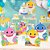 Decoração festa Baby Shark Display de mesa 4 Unid - Imagem 6