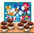 kit festa decoração Sonic 100 forminnhas + painel GIGANTE - Imagem 1