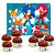 kit festa decoração Sonic 100 forminnhas + painel GIGANTE - Imagem 2