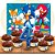 kit festa completo 102 pçs Decoração Sonic 4 Anos - Imagem 1