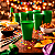 50 Copos descartáveis Verde decoração festa Eventos 200ml - Imagem 1