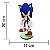 Decoração festa Sonic Centro mesa GIGANTE EVA 20x11cm - Imagem 1