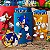 Decoração festa Sonic Centro de mesa GIGANTE redondo 28,5cm - Imagem 4