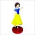 Decoração festa Branca de neve Centro mesa GIGANTE 31x13cm - Imagem 8
