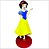 Decoração festa Branca de neve Centro mesa GIGANTE 31x13cm - Imagem 1