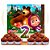 Kit festa Masha e o Urso Painel GIGANTE+ Forminhas + Vela N2 - Imagem 3