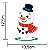 Centro Display decoração Natal boneco de neve 17,5x10,5cm - Imagem 2