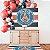 Painel GIGANTE Decoração Festa PSG em TNT 1,40m - Imagem 1