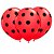 25 Bexigas Balão N9 Decoração Ladybug Bolinhas Pretas - Imagem 1