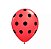 25 Bexigas Balão N9 Decoração Ladybug Bolinhas Pretas - Imagem 3