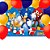 Kit festa Completo 151 pçs Decoração Sonic Aniversário - Imagem 1