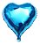 Balao metalizado 12cm coracao azul decoração festa - Imagem 1