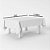Toalha de mesa GRANDE 2x1m TNT Branco decoração festa - Imagem 2
