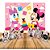 Kit Festa Minnie Rosa Decoração Painel 1,26m GG + 6 Display - Imagem 1