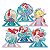 Kit Festa Ariel Decoração Pequena Sereia Painel + Display - Imagem 7
