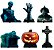Kit festa Halloween decoração Painel GG + Display de mesa - Imagem 4