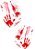 ADESIVOS GRANDE MÃOS DE SANGUE DECORAÇÃO HALLOWEEN - Imagem 5