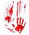 ADESIVOS GRANDE MÃOS DE SANGUE DECORAÇÃO HALLOWEEN - Imagem 3
