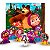Kit festa Masha e o Urso decoração Display +Painel GG+ Vela - Imagem 2