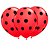 50 Bexigas Balão N9 Decoração Ladybug Bolinhas Pretas - Imagem 3