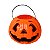 Decoração Halloween Festa Balde Abobora Grande 18x14cm - Imagem 5
