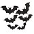 Kit Paineis Decoração Halloween Morcegos Festa em EVA 18cm - Imagem 1