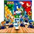 Kit festa Decoração Sonic Painel GG + 6 Display + vela n5 - Imagem 1