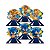 Kit festa Decoração Sonic Painel GG + 6 Display + vela n5 - Imagem 5