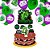 Kit festa decoração Hulk Aniversário Topo + Vela 4 + Balão - Imagem 2