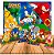 Kit Festa Sonic Decoração Painel Gigante + 6 Display de mesa - Imagem 1