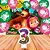 Kit festa Masha e o Urso Decoração Painel + Bexigas + vela 3 - Imagem 1