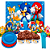 Kit festa completo 152 itens Decoração Sonic aniversário - Imagem 4