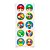 30 Adesivos Redondo Decoração Super Mario Festa 5x5cm - Imagem 2