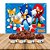 Kit festa Sonic decoração Painel GIGANTE + Forminhas - Imagem 1