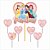 Topo de bolo Decoração Princesas Disney topper completo - Imagem 1