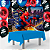 Kit festa Homem Aranha Decora Toalha Azul +25 balões +Painel - Imagem 13