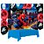 Kit festa Homem Aranha Decora Toalha Azul +25 balões +Painel - Imagem 2