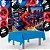 Kit festa Homem Aranha Decora Toalha Azul +25 balões +Painel - Imagem 1