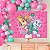 Kit festa Patrulha Canina Toalha Rosa +25 balões +Painel - Imagem 11