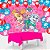 Kit festa Patrulha Canina Toalha Rosa +25 balões +Painel - Imagem 1